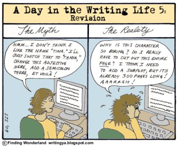 day in the writing life revisions
