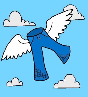 pants with wings - flying by seat of pants